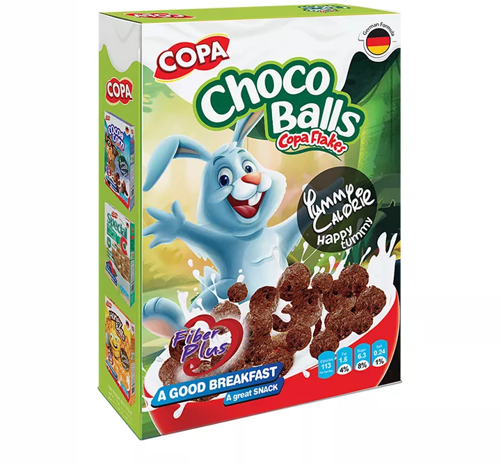 غلات صبحانه توپي شكلاتي كوپا-300گرم