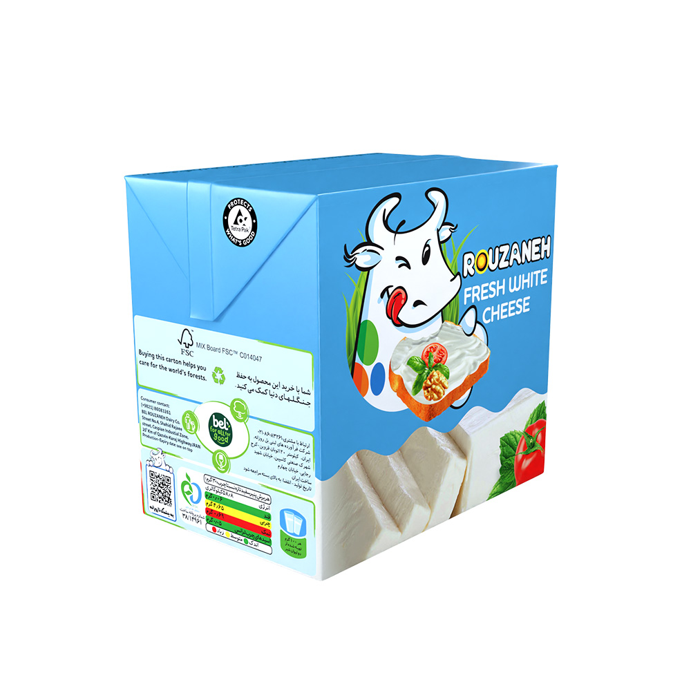 پنير سفيد نسبتا پر چرب تتراپك روزانه - 515 گرم