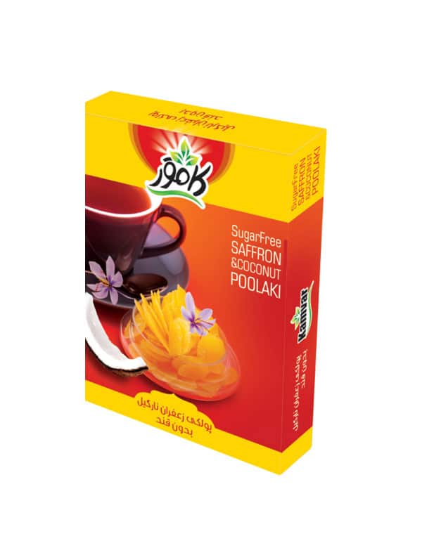 پولكي زعفران نارگيل رژيمي كامور-150گرم