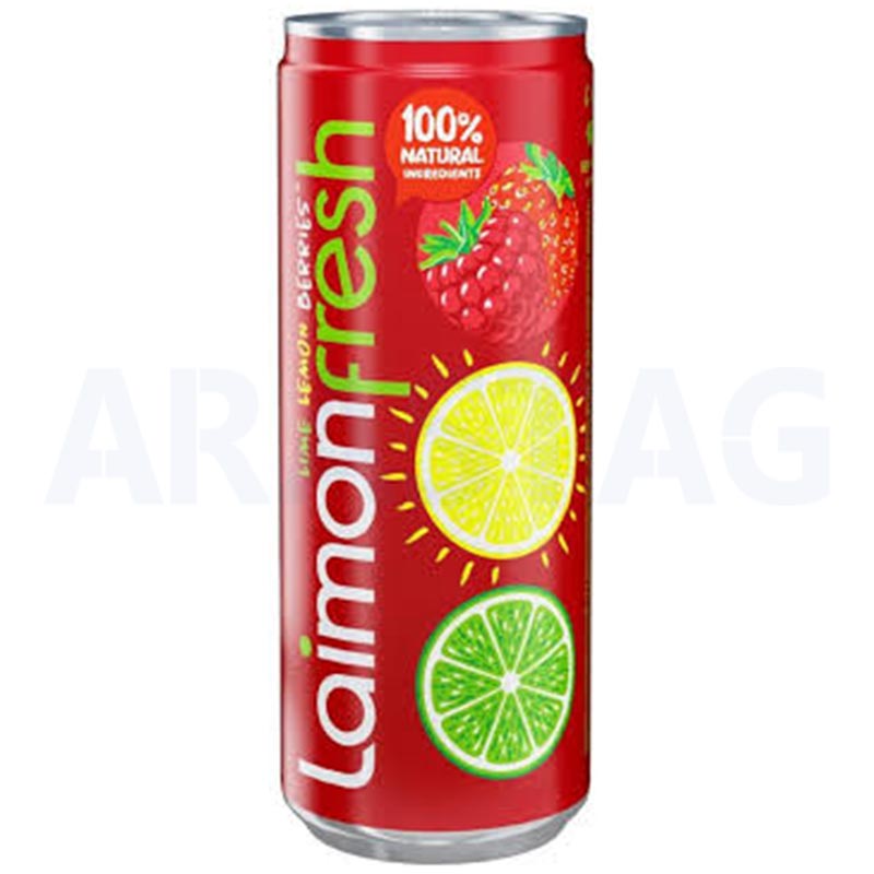 لایمون فرش آبمیوه گازدار  با طعم انواع توت -500سی