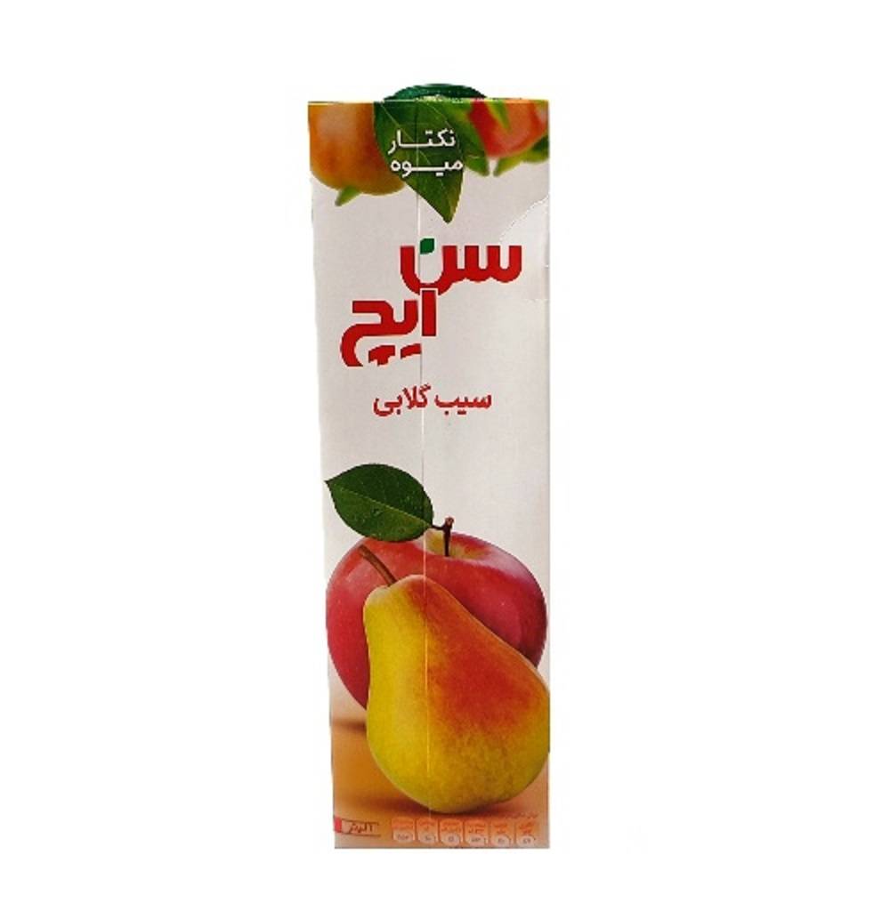 نکتار پاکتی سیب گلابی سن ایچ - 1 لیتر