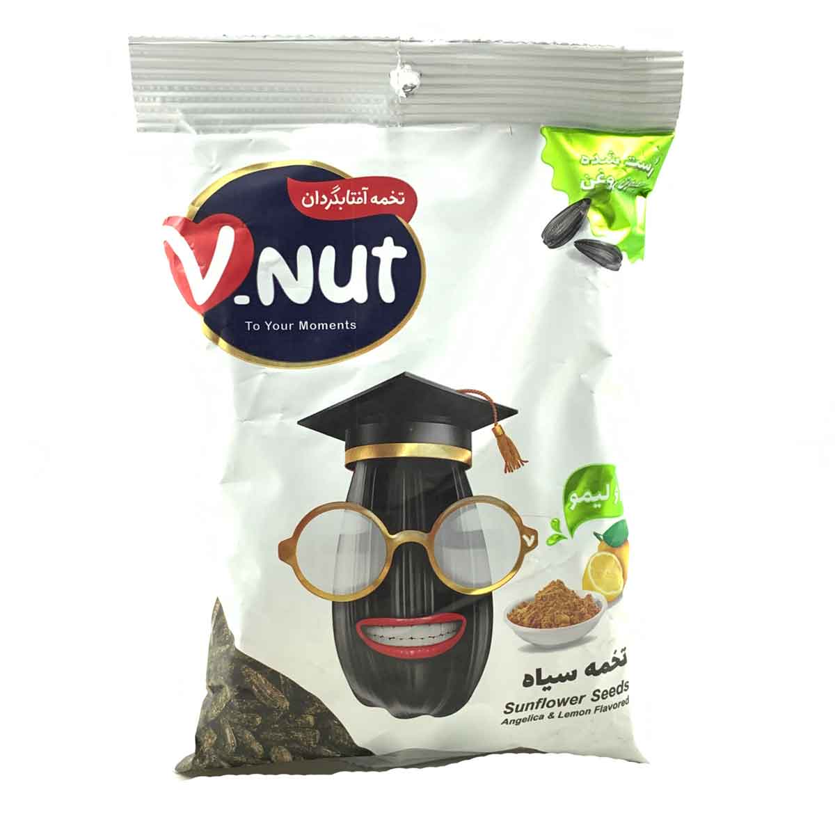 تخمه سیاه با طعم گلپر و لیمو وی نات - 105 گرم