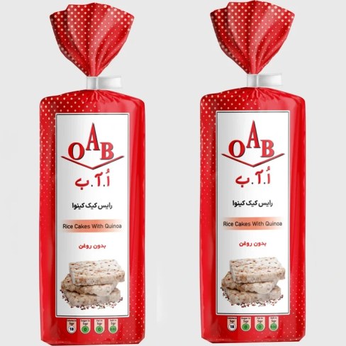غلات حجیم شده بر پایه برنج بدون نمک اُ آ ب - 100 گرم