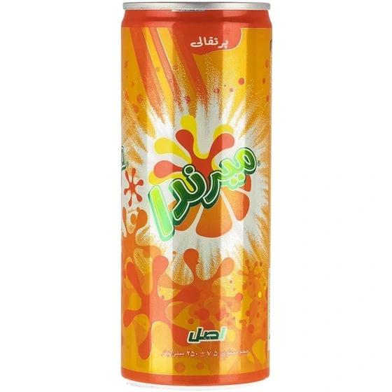 نوشابه با طعم پرتقال اورجینال قوطی میرندا - 250 میلی لیتر