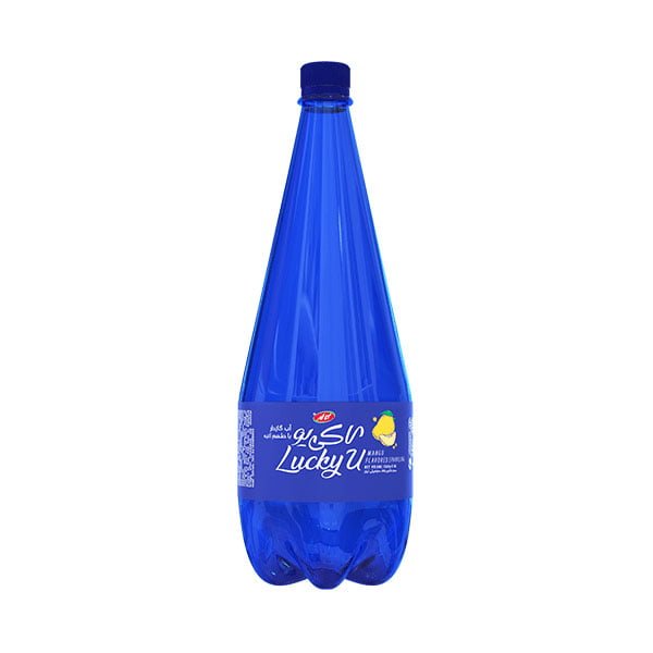 آب گازدار با طعم انبه لاکی یو - 1 لیتر