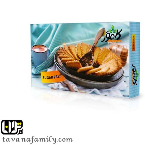 بیسکوییت کاکائویی بدون قند رژیمی کامور _ 360 گرمی 