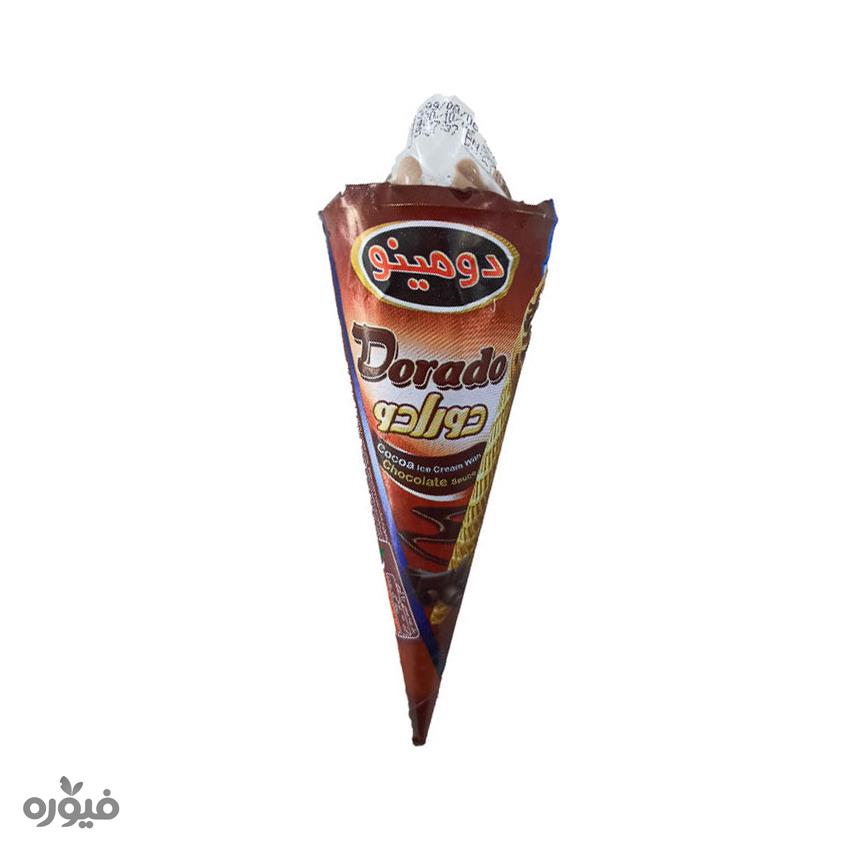 بستنی قیفی شکلاتی دورادو دومینو-70گرم