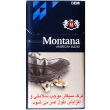 سیگار مانتانا دمی آّبی-بسته 20عددی
