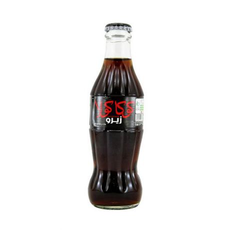 نوشابه گازدار شیشه ای کوکاکولا بدون شکر-250میلی لیتر