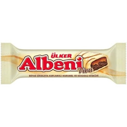 بیسکوئیت شکلاتی با مغز کرم کارامل آلبنی اولکر- 72 گرم